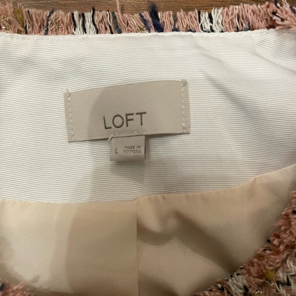 Loft Sparkle Textured Tweed Jacket Size L - Picture 2 of 4